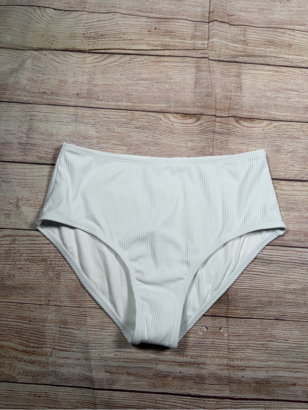 NWT Andie White Ribbed High-Waist Bikini‎ Bottom